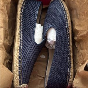 Vince Camuto Navy Blue Espadrille Flats